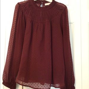 Burgundy Loft top